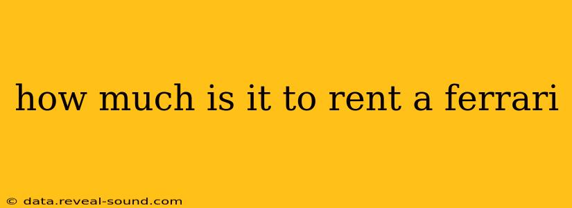 how much is it to rent a ferrari