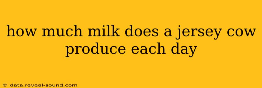 how much milk does a jersey cow produce each day