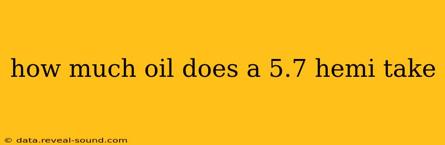 how much oil does a 5.7 hemi take