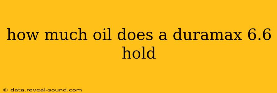 how much oil does a duramax 6.6 hold