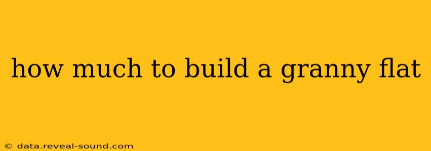 how much to build a granny flat