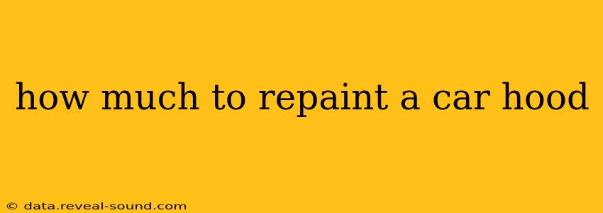 how much to repaint a car hood