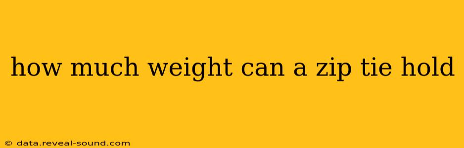 how much weight can a zip tie hold