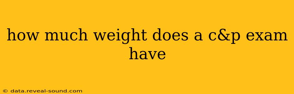 how much weight does a c&p exam have