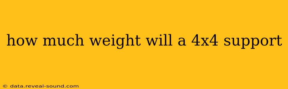 how much weight will a 4x4 support