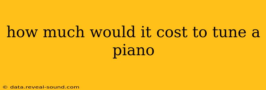 how much would it cost to tune a piano