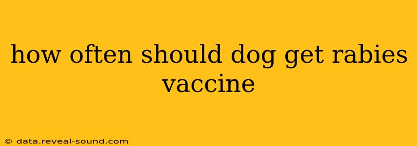 how often should dog get rabies vaccine