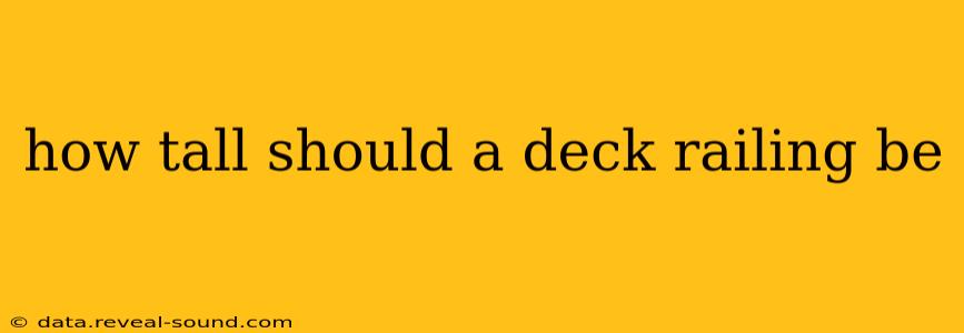 how tall should a deck railing be