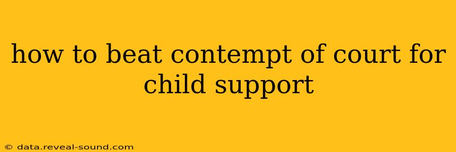 how to beat contempt of court for child support