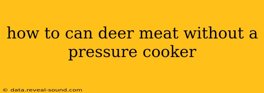 how to can deer meat without a pressure cooker