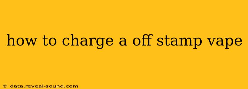 how to charge a off stamp vape