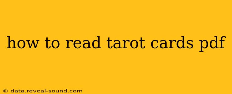 how to read tarot cards pdf