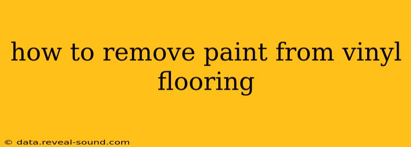 how to remove paint from vinyl flooring