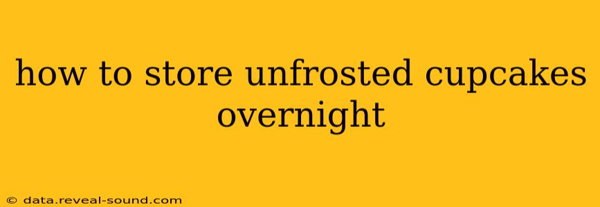 how to store unfrosted cupcakes overnight