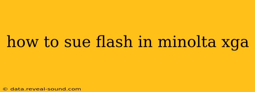how to sue flash in minolta xga
