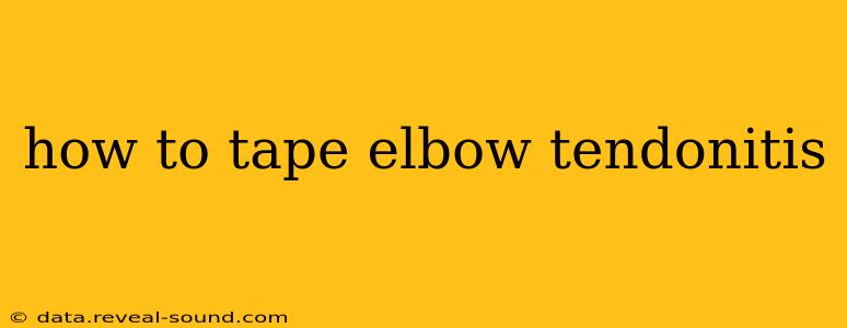 how to tape elbow tendonitis