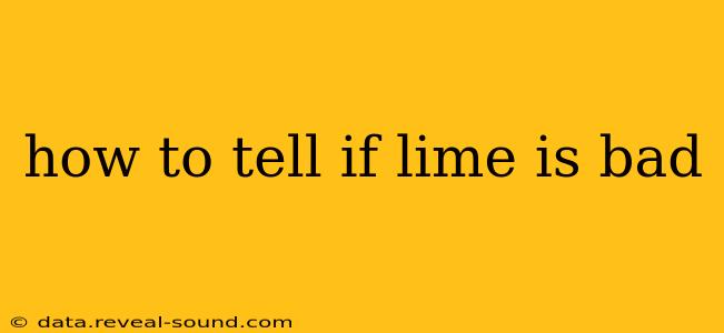 how to tell if lime is bad