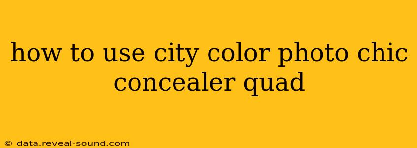 how to use city color photo chic concealer quad