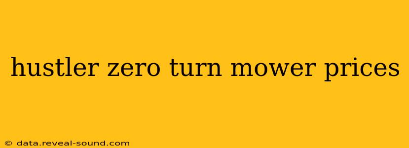 hustler zero turn mower prices