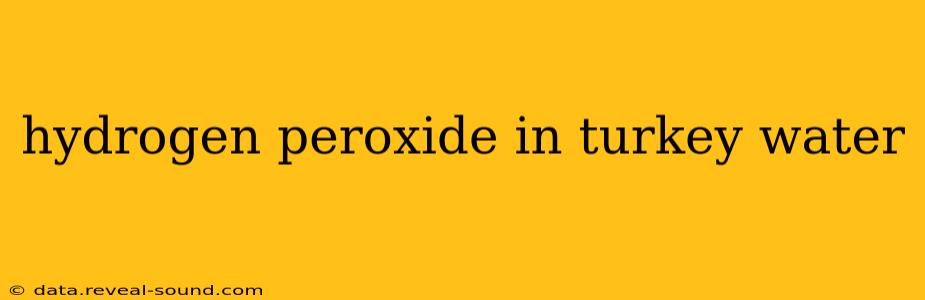 hydrogen peroxide in turkey water