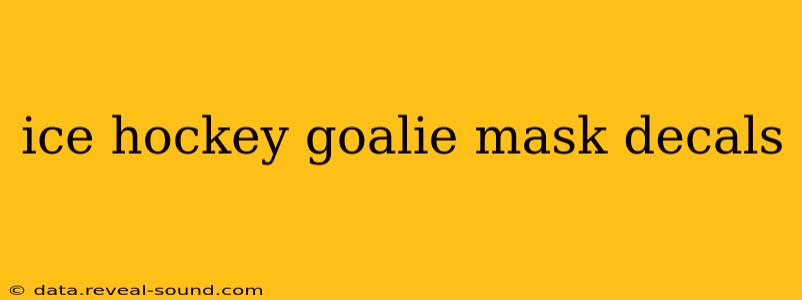ice hockey goalie mask decals