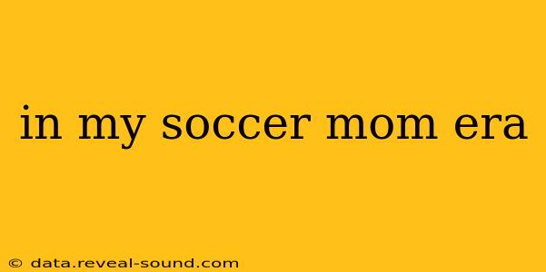 in my soccer mom era