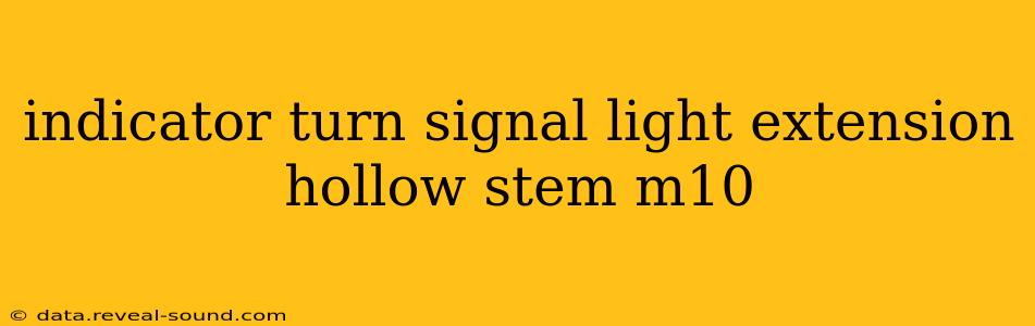 indicator turn signal light extension hollow stem m10