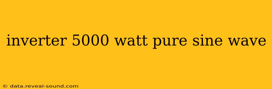 inverter 5000 watt pure sine wave