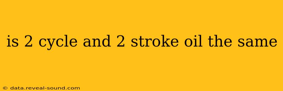 is 2 cycle and 2 stroke oil the same
