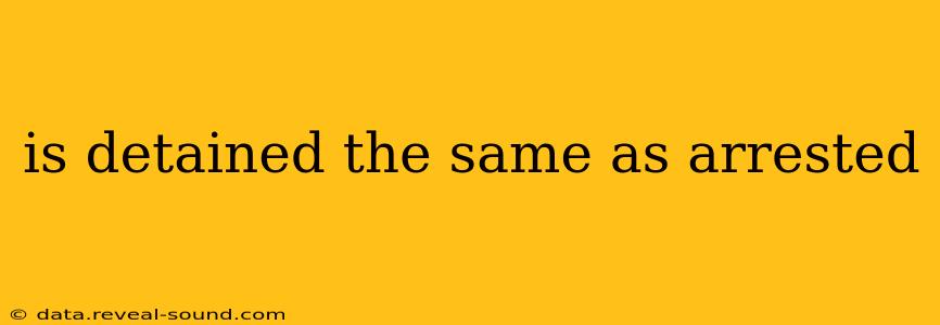is detained the same as arrested