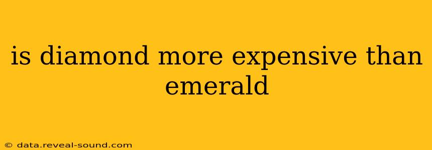is diamond more expensive than emerald