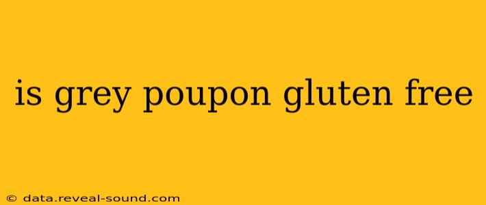 is grey poupon gluten free