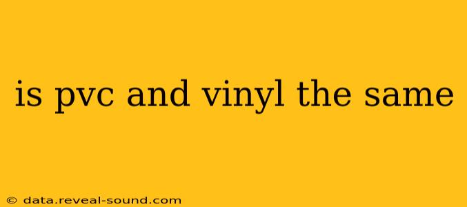 is pvc and vinyl the same