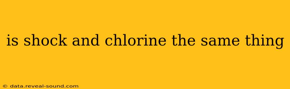 is shock and chlorine the same thing