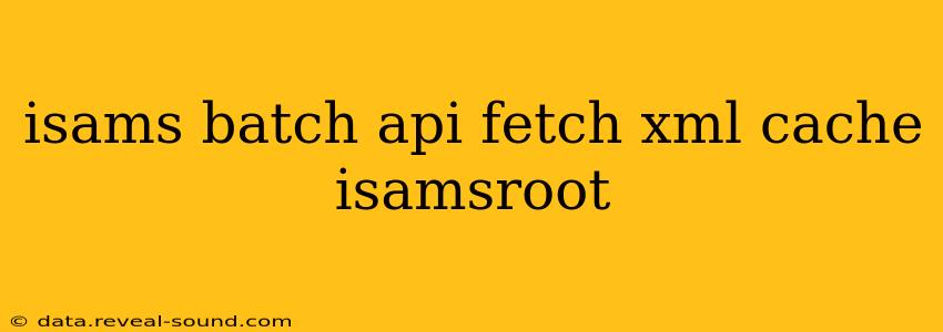isams batch api fetch xml cache isamsroot
