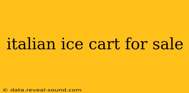 italian ice cart for sale