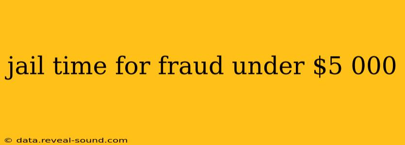 jail time for fraud under $5 000