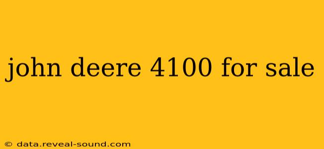 john deere 4100 for sale