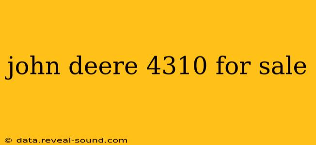 john deere 4310 for sale