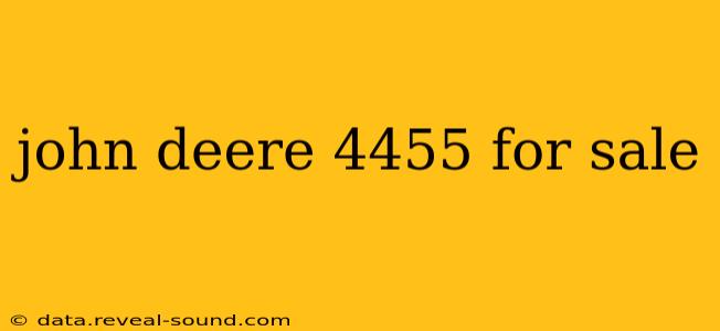 john deere 4455 for sale