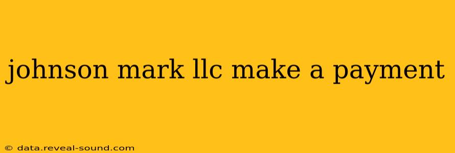 johnson mark llc make a payment