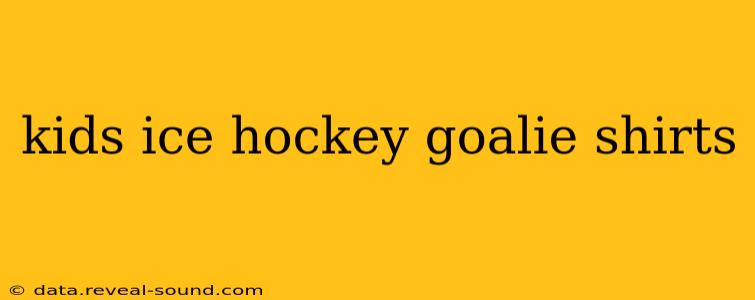 kids ice hockey goalie shirts