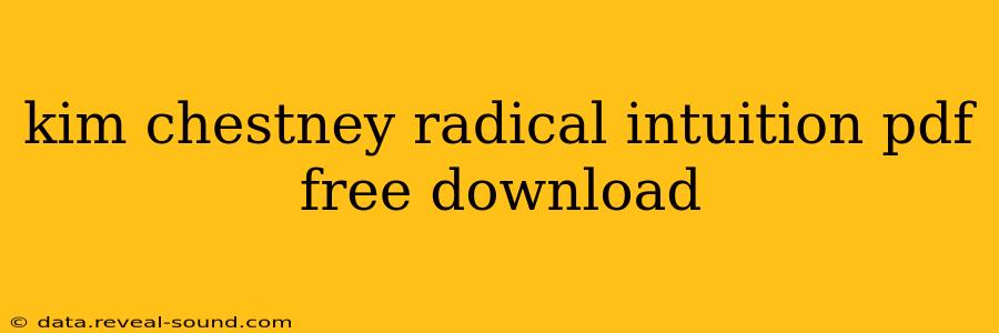 kim chestney radical intuition pdf free download