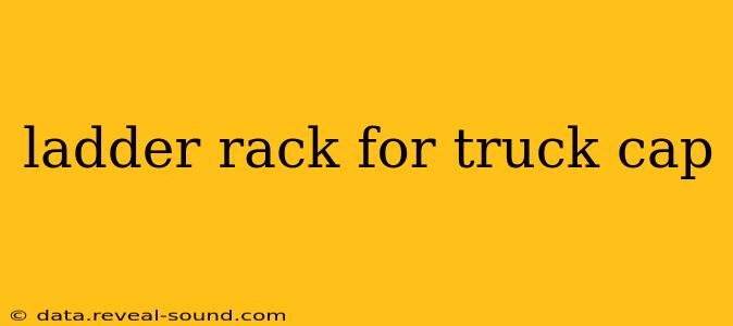 ladder rack for truck cap