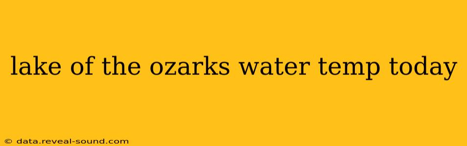 lake of the ozarks water temp today