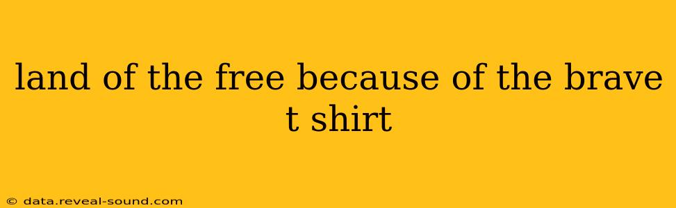 land of the free because of the brave t shirt
