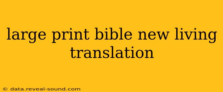 large print bible new living translation