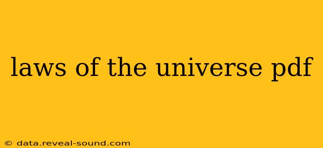 laws of the universe pdf