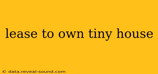 lease to own tiny house