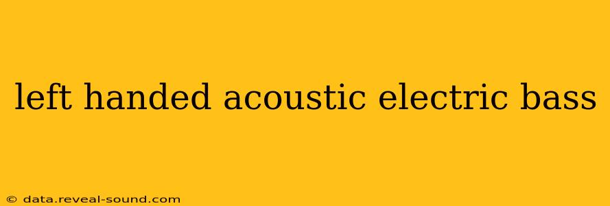 left handed acoustic electric bass